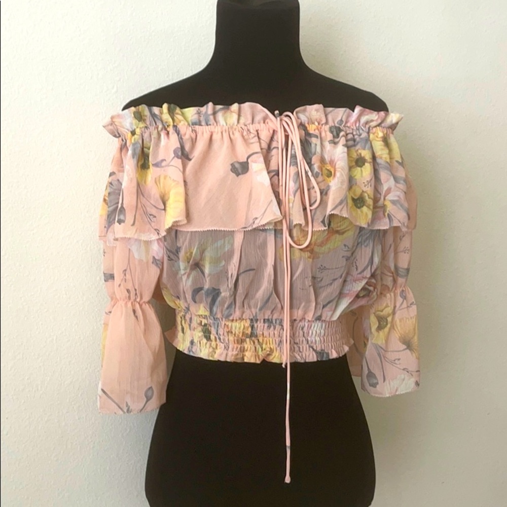 EUC H&M sheer crop top